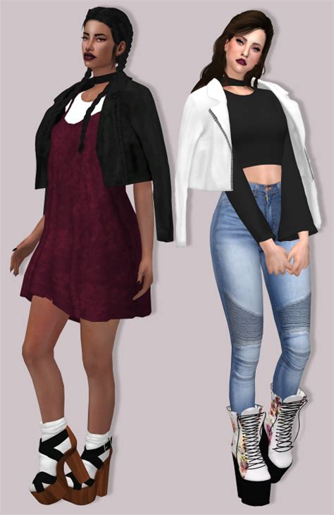 Lumy Sims Leather Jacket Accessory Sims 4 Clothing Sims 4