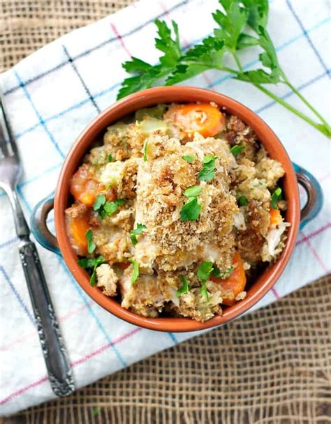 Slow Cooker Chicken And Stuffing Casserole The Seasoned Mom