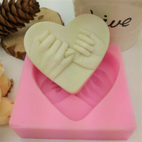 Let them cool in the fridge, and. Heart Love 3D Silicone Soap Mold Hand in Hand Cake Decorating Tools Silicone Mould Valentine's ...