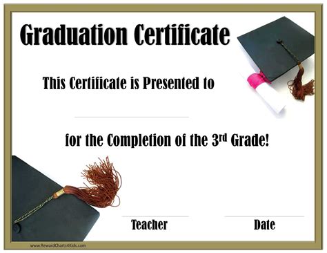 School Graduation Certificates Customize Online With Or Inside Free