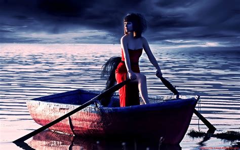 Woman On Boats Wallpaper Wallpapersafari