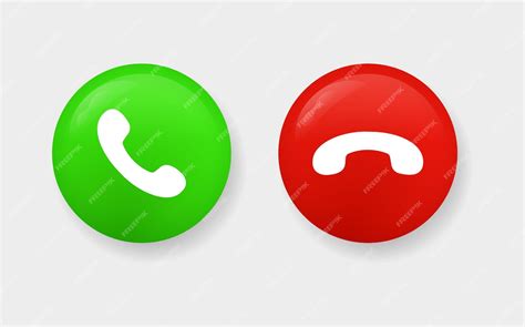 Premium Vector Accept Phone Call And Decline Icon In Modern Button Or