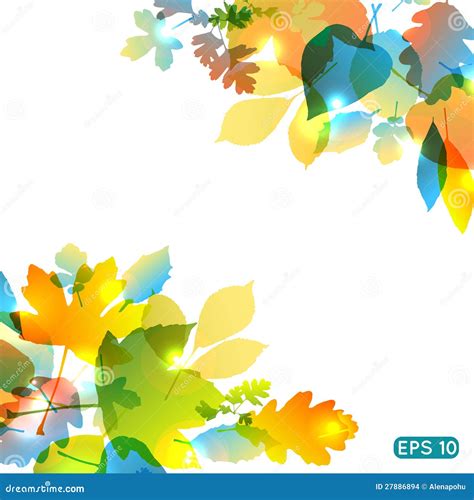 Abstract Colorful Leafs Vector Background Stock Vector Illustration