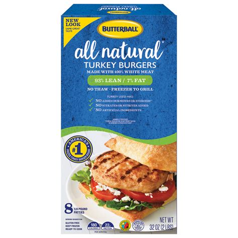 Save On Butterball All Natural Turkey Burgers Lean Fat Ct