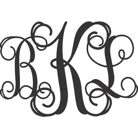 Three Initial Monogram Letters Ajd Designs Homestore