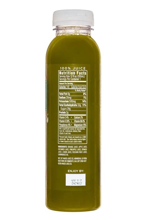Naked Juice Nutrition Label Pensandpieces