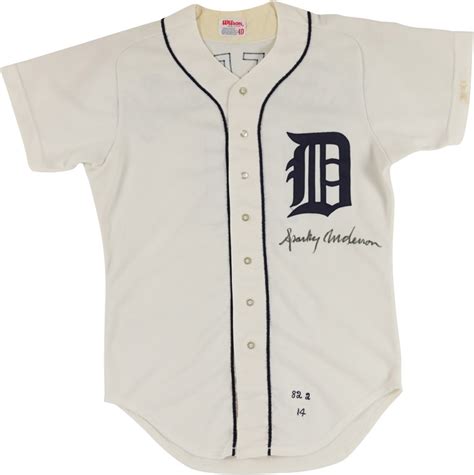 1982 Sparky Anderson Detroit Tigers Signed Game Worn Jersey Photo Matched