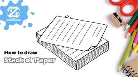 How To Draw Stack Of Paper Youtube