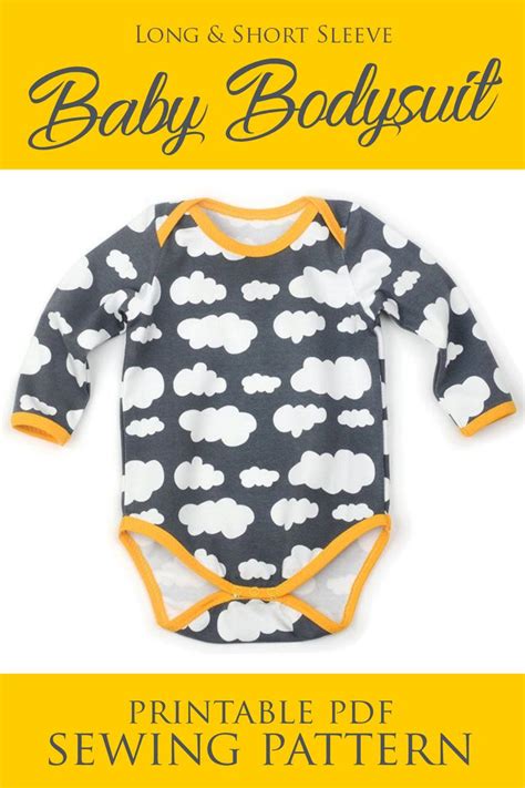 Baby Onesie Pattern Pdf Summer And Winter Sewing Pattern Baby