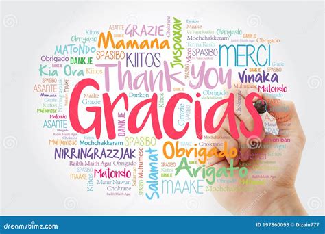 Gracias Thank You In Spanish Word Cloud In Different Languages With