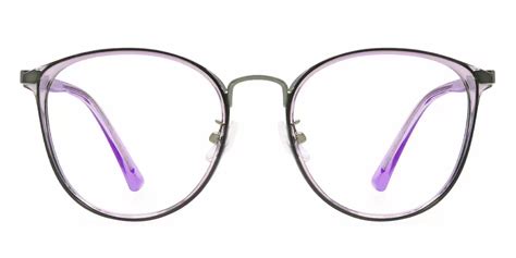 Kbt98380 Round Purple Eyeglasses Frames Leoptique