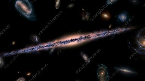 Milky Way Animation Stock Video Clip K0039647 Science Photo Library