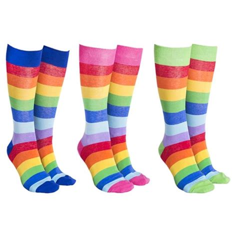 Sock Society Rainbow Socks 3 Pairs Patterned Socks Ts