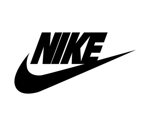 Logo De Nike Negro Con Nombre Icono De Diseño De Ropa Ilustración De