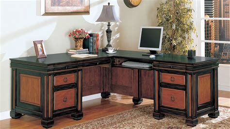 Sometimes, the command position for your desk naturally fits with your office layout. Coaster Tate Home Office L-Shaped Desk in Two-Tone Finish ...