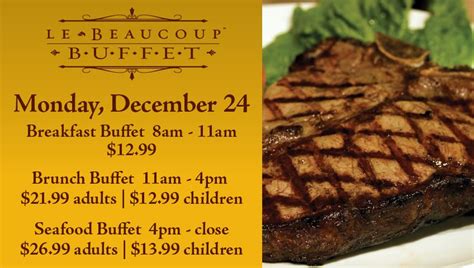 Christmas is coming and it's time to finalize your holiday menu. Christmas Eve buffet prices are attached. Join us for ...