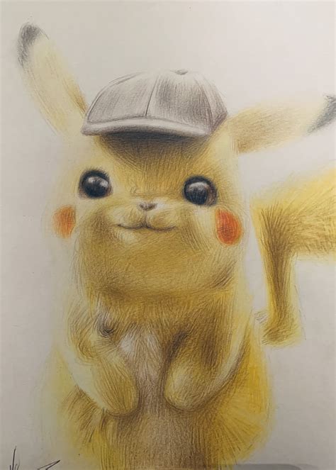 Pokemon Pikachu Colour Pencil Drawing Pikachu Drawing Pikachu Cute Pikachu