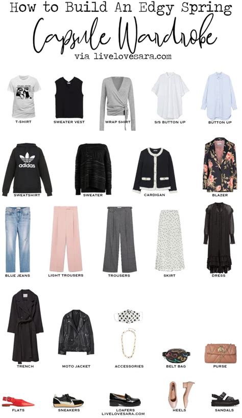 How To Build An Edgy Capsule Wardrobe For Spring Livelovesara