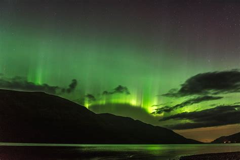 Northern Lights From Invergloy Nr Fort William Scotland Uk 7102015 By