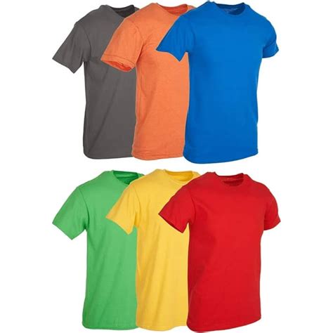 Billionhats 6 Pack Men’s Cotton T Shirt Bulk Packs Big Tall Short Sleeve Lightweight Tees For