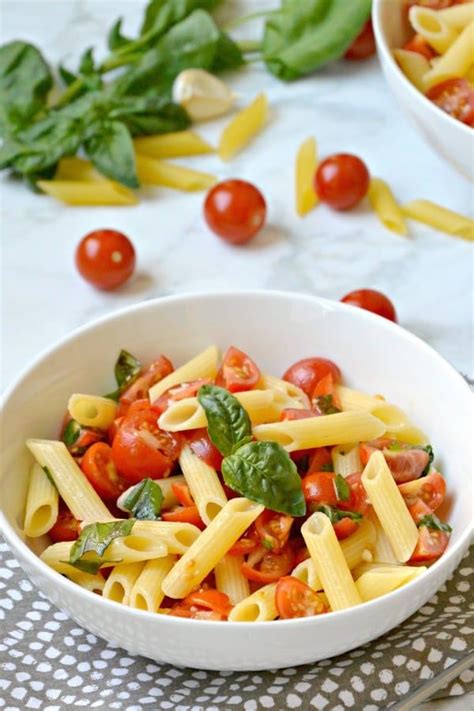 Cherry Tomato Pasta With Fresh Basil Is Easy To Make In Minutes With