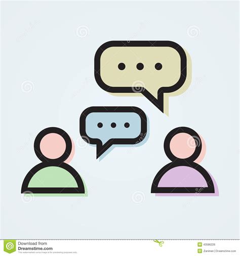 Dialogue Illustration. Stock Vector - Image: 43586226