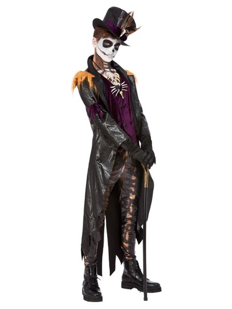 Deluxe Voodoo Witch Doctor Costume Black And Purple Smiffys