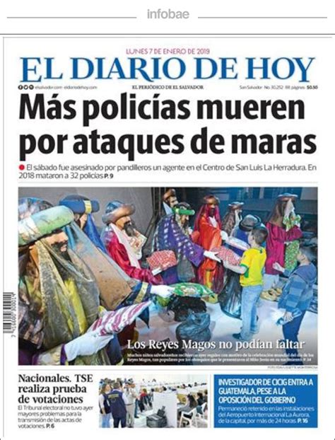 El Diario De Hoy El Salvador 07 De Enero De 2019 Infobae