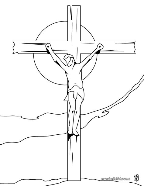 Jesus Crucified Coloring Pages At Free Printable