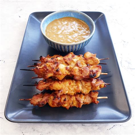 Chicken Satay Skewers 2 Ingredients Feast Glorious Feast