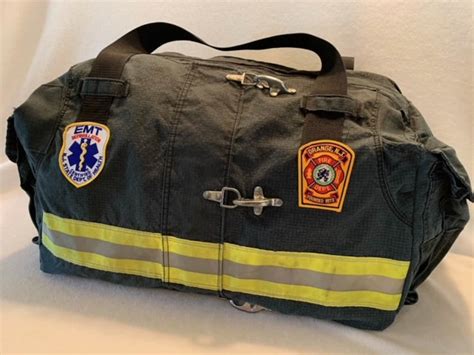 Firefighter Bunker Gear Duffel Bag Black With Limegrey Trim Etsy