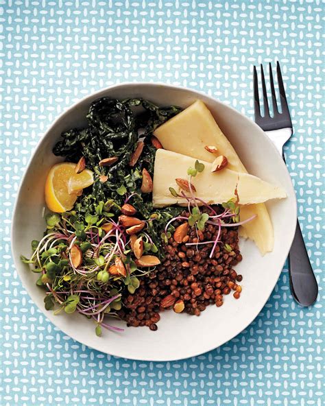 Lentil salad with garlicky sausage. Kale and Lentil Bowl with Avocado Dressing Recipe | Martha ...