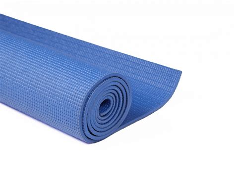 Close Up Rolled Yoga Mat Isolated On White Background High Quality