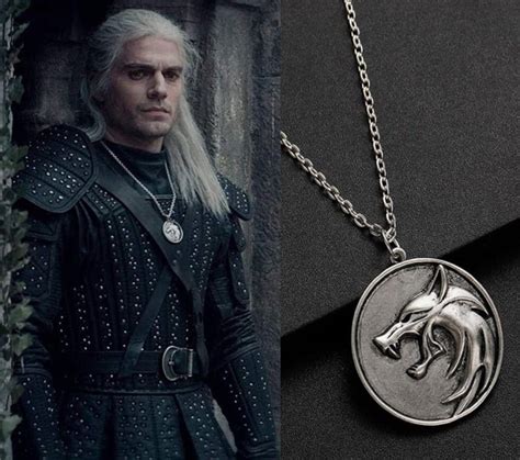 The Witcher Wolf Medallion Netflix Wolf Pendant Cosplay Etsy