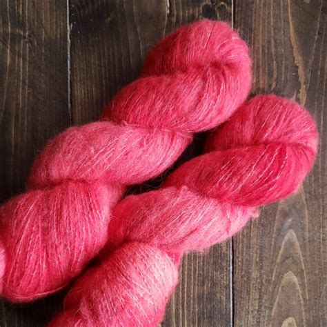 Cotton Fluff Red At Night Lavender Lune Yarn Co