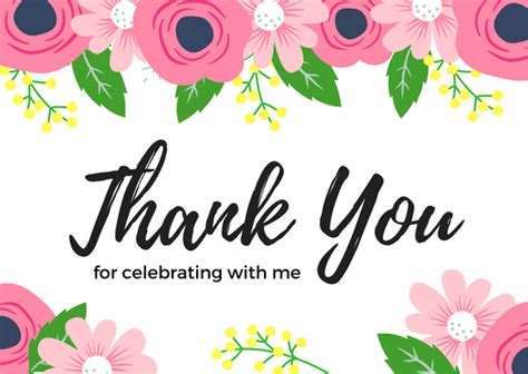Birthday Thank You Card Wording Examples