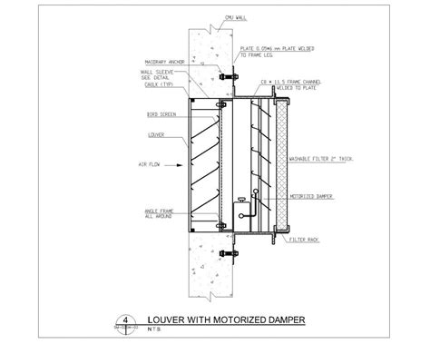 Louver With Motorized Damper Dwg Thousands Of Free Cad Blocks