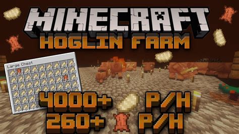 Easiest Hoglin Farm Minecraft Tutorial 🐖 116 120 Youtube
