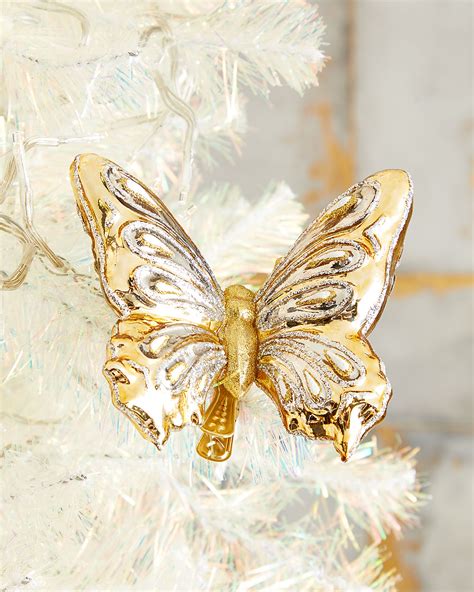 Exclusive Gold Butterfly Christmas Ornament