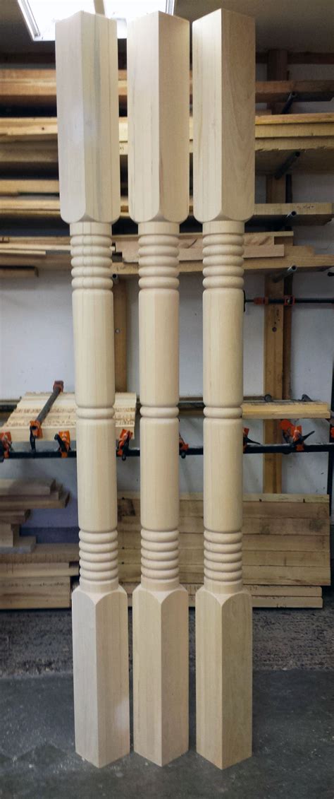Custom Pattern Wood Porch Posts Turned From A Photo To Match An