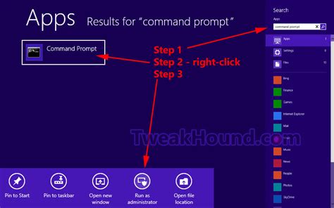 Windows 8 Elevated Command Prompt Tweakhound