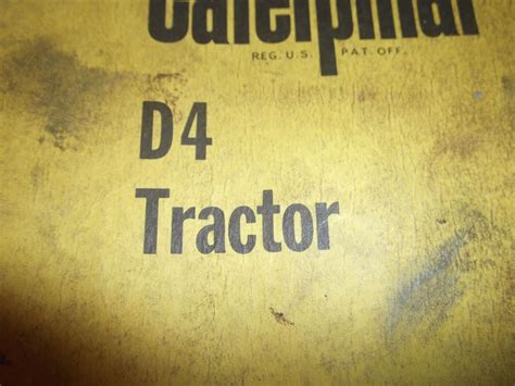 Cat Caterpillar D4 Tractor Dozer Service Shop Repair Manual Book 4g 7j