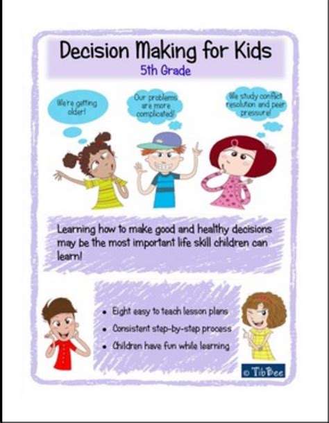 The 5th Grade Decision Making For Kids Lesson Plan Features Eight Weeks