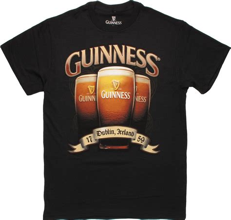 Guinness Foamy Glass Trio T Shirt