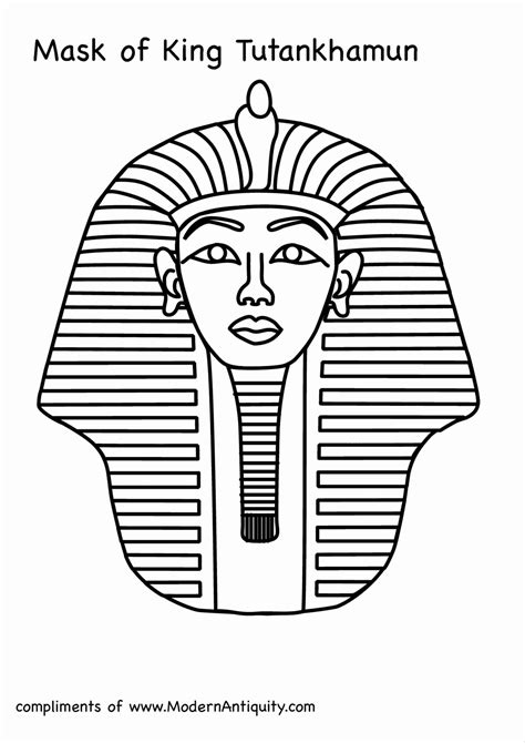 Egyptian Mask Coloring Pages Guide Coloring Page Guide