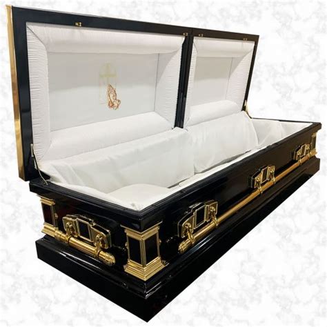 Devotion Black And Gold Metal American Casket The Funeral Outlet