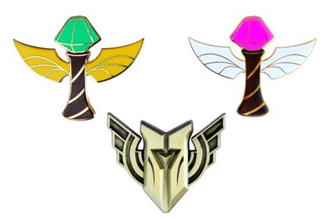 League Of Legends Ward Pins And Champion Mastery Pin Set Skin Diamond
