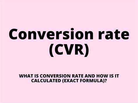 Conversion Rate Cvr What Is Conversion Rate And How Is Cvr