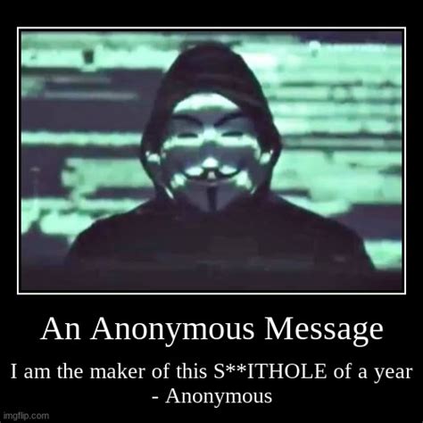 An Anonymous Message Imgflip