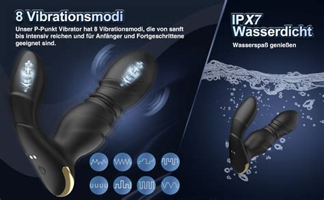 Push Vibrator Prostate Massager With 8 Vibration Modes 8 Telescopic